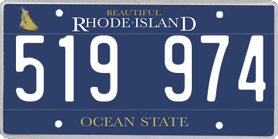 RI license plate 519974