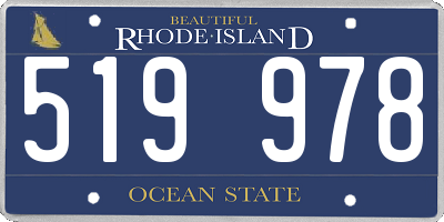 RI license plate 519978