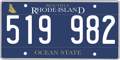 RI license plate 519982