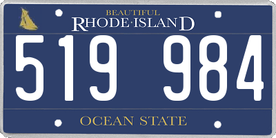 RI license plate 519984