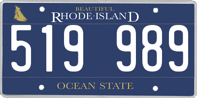 RI license plate 519989
