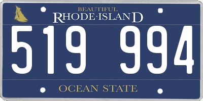 RI license plate 519994