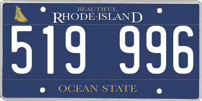 RI license plate 519996