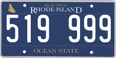 RI license plate 519999