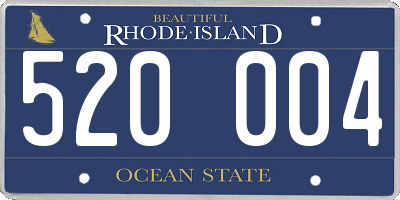 RI license plate 520004
