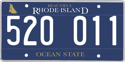 RI license plate 520011