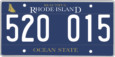 RI license plate 520015