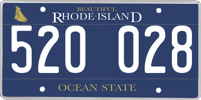 RI license plate 520028