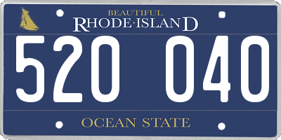 RI license plate 520040