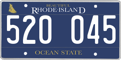 RI license plate 520045