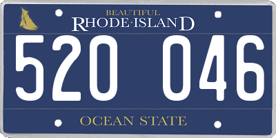 RI license plate 520046