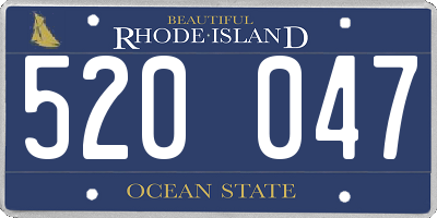 RI license plate 520047