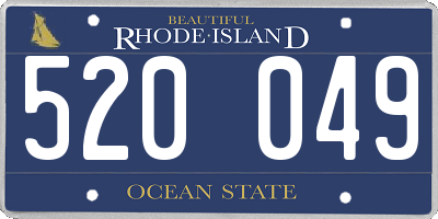 RI license plate 520049