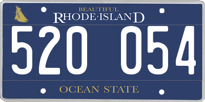 RI license plate 520054
