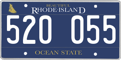 RI license plate 520055