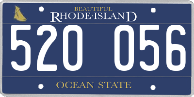 RI license plate 520056
