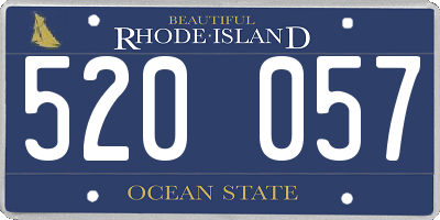 RI license plate 520057