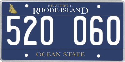 RI license plate 520060