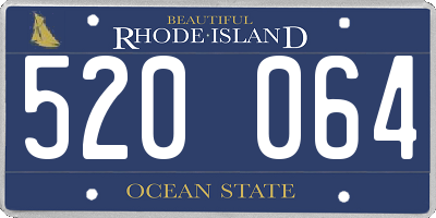 RI license plate 520064
