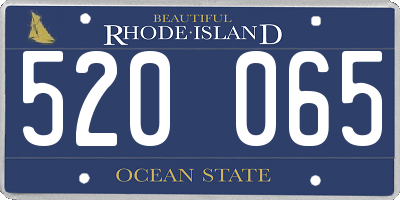 RI license plate 520065