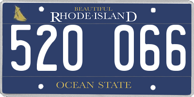 RI license plate 520066