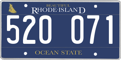 RI license plate 520071