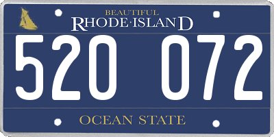 RI license plate 520072