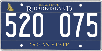 RI license plate 520075