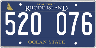 RI license plate 520076