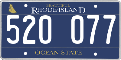 RI license plate 520077