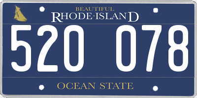 RI license plate 520078