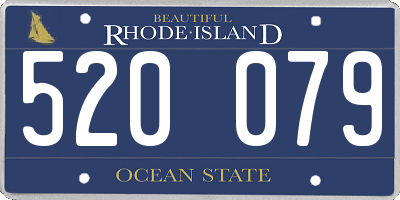 RI license plate 520079