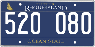 RI license plate 520080