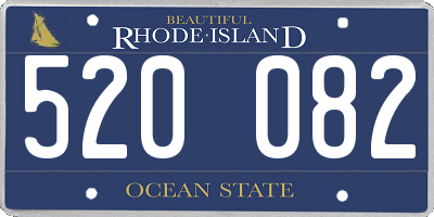 RI license plate 520082