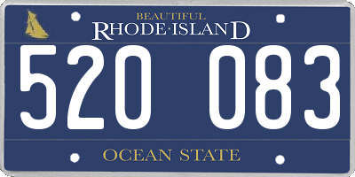 RI license plate 520083