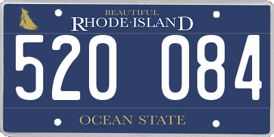 RI license plate 520084