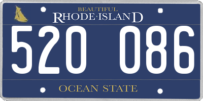 RI license plate 520086