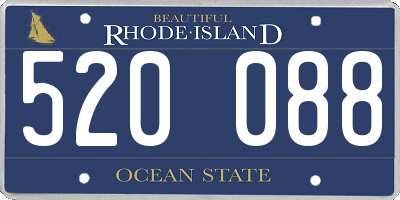 RI license plate 520088