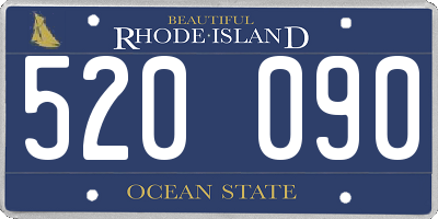 RI license plate 520090