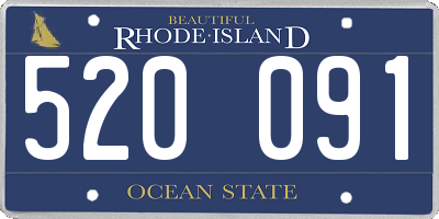 RI license plate 520091