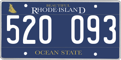 RI license plate 520093