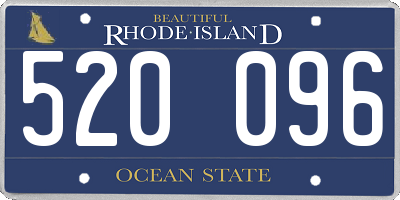 RI license plate 520096
