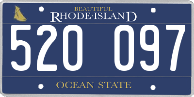 RI license plate 520097