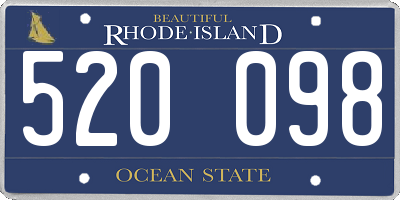 RI license plate 520098