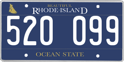 RI license plate 520099