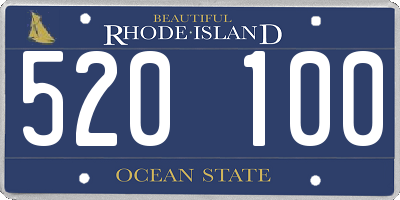RI license plate 520100
