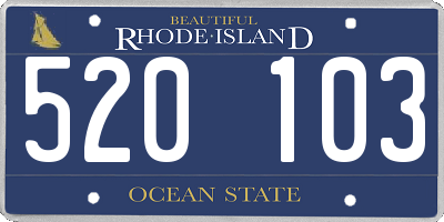 RI license plate 520103