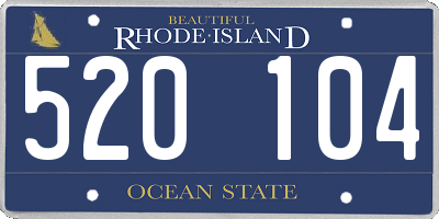 RI license plate 520104