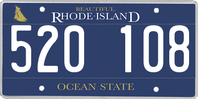 RI license plate 520108