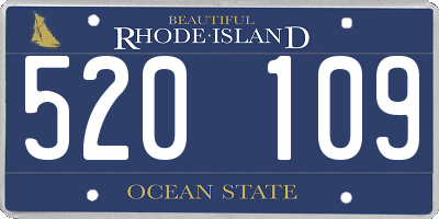 RI license plate 520109